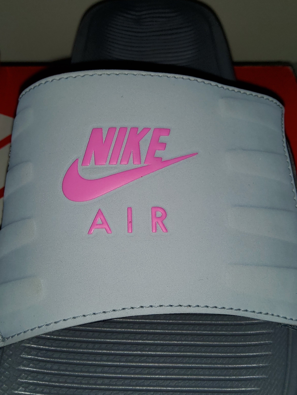 * Nike Women's Air Max Camden Slide Sandals Flipflops Grey Pink Blast Size 11 - Picture 7 of 14